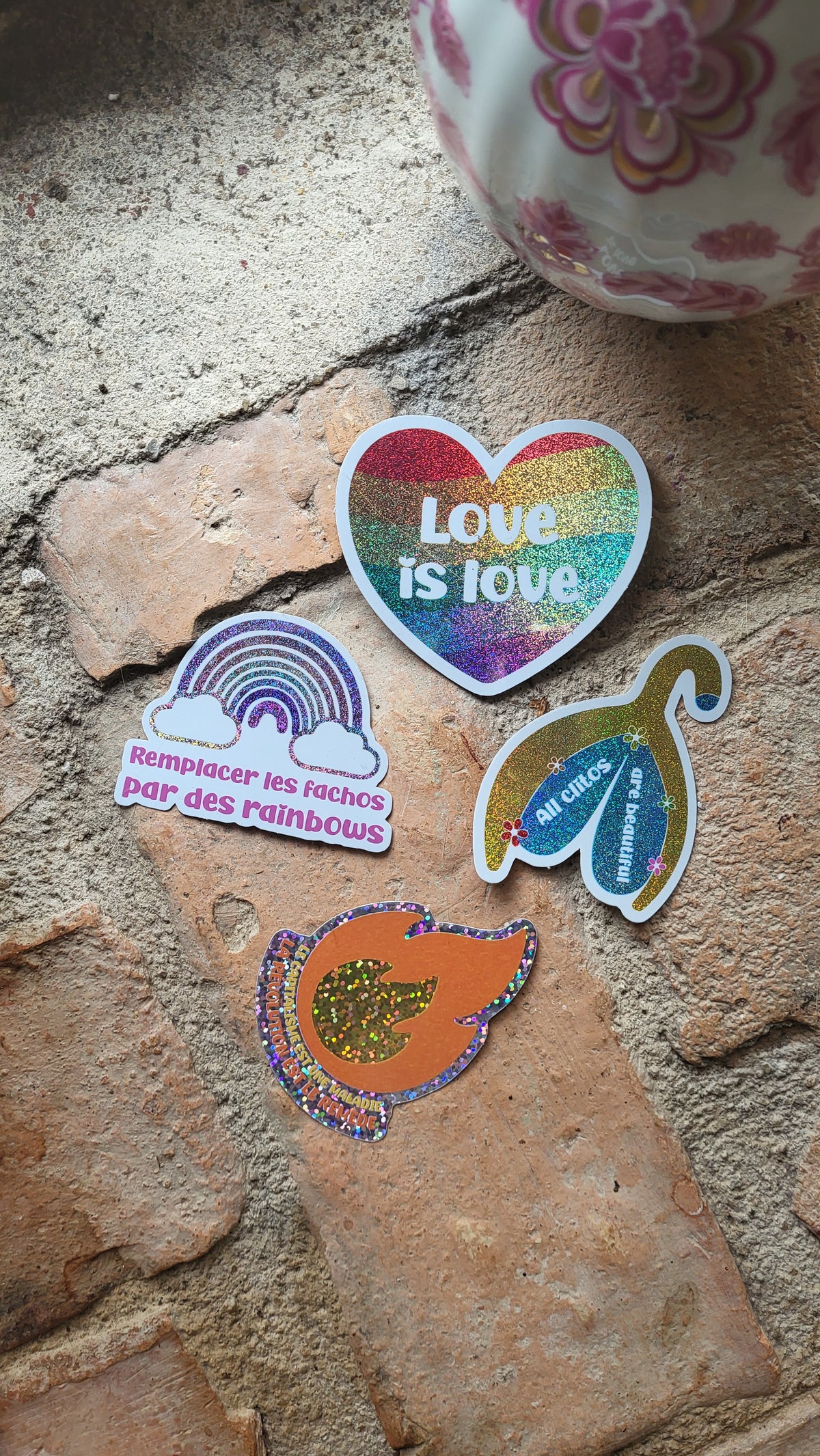 Stickers à paillettes