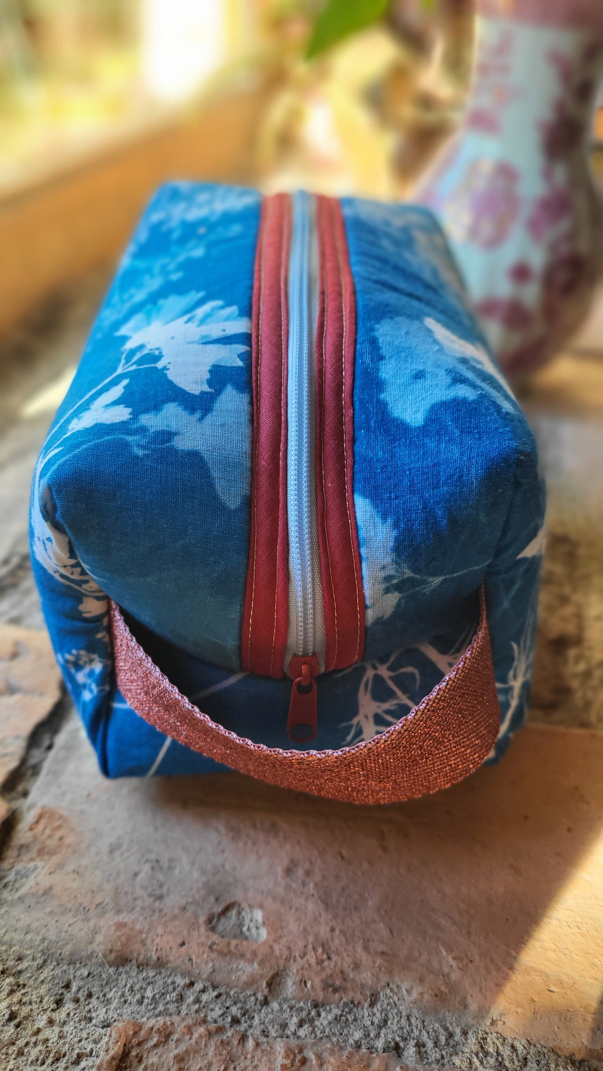 Trousse dodue "anger issues" cyanotypée 💙