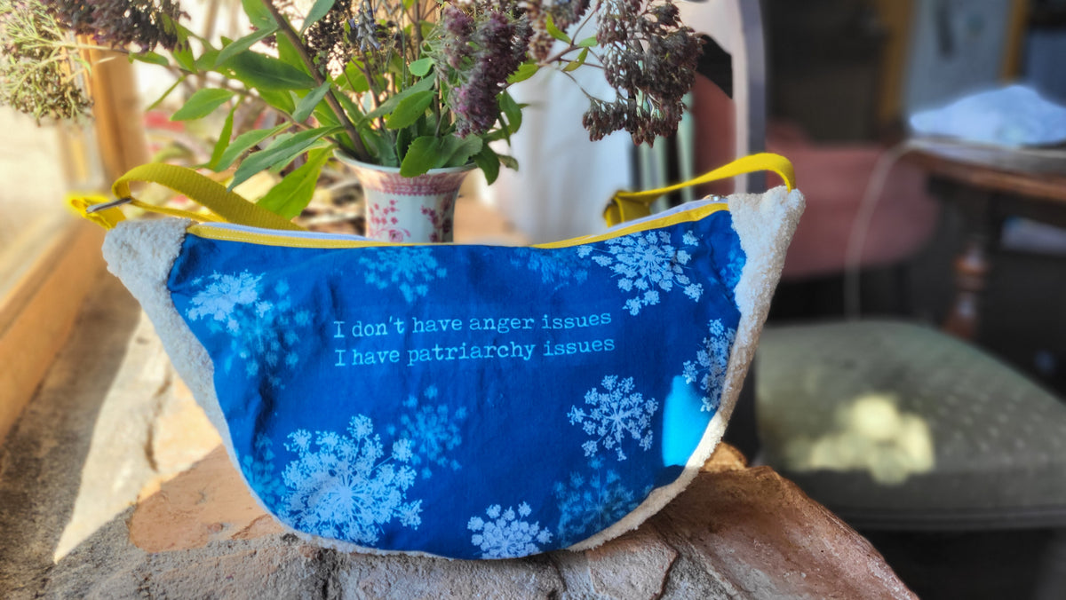 Sac demi-lune 🔥"Anger Issues"🔥 full cyanotype 💙