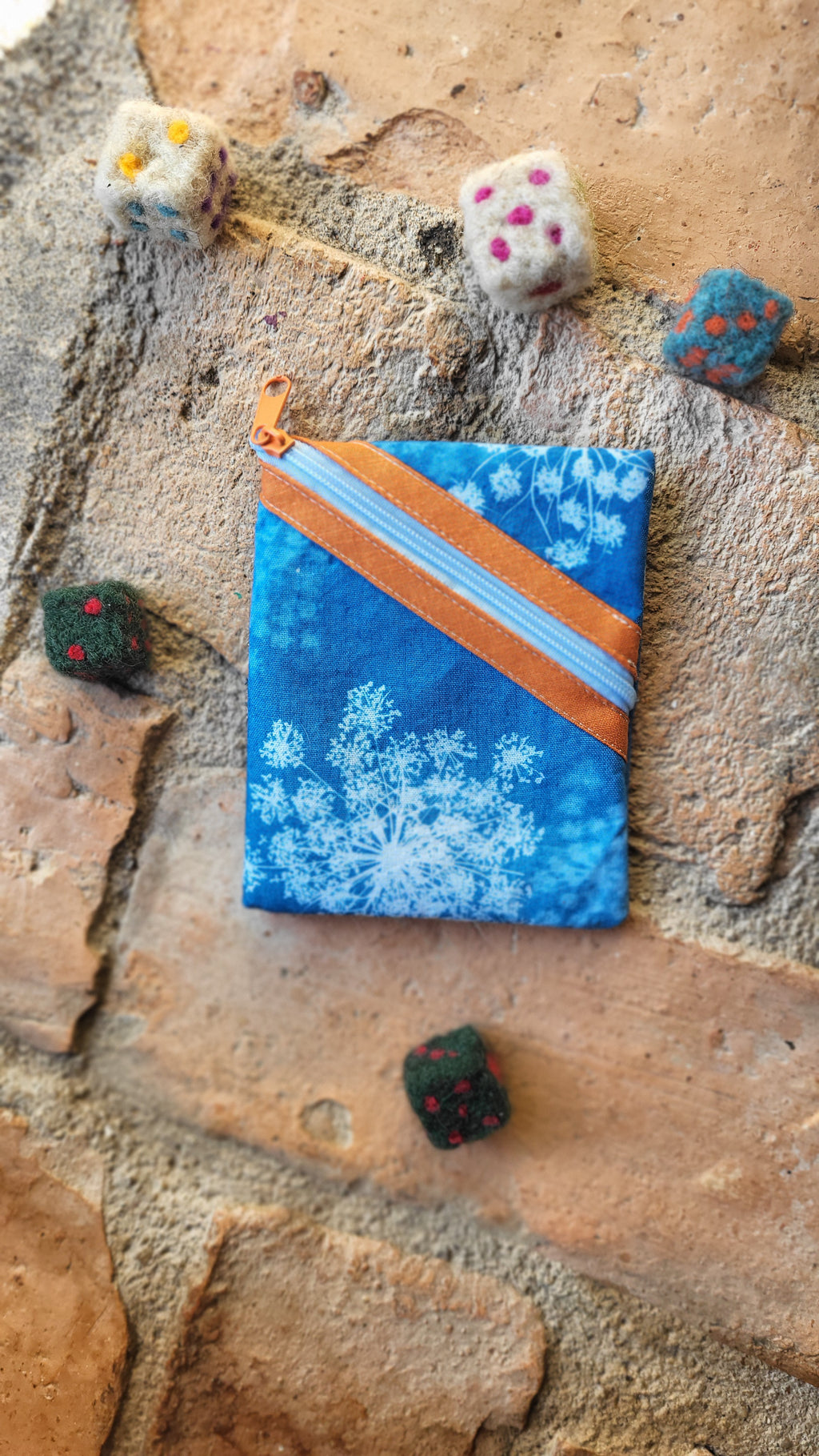 Porte-sous 🧡"Sororité"🫂 cyanotypé 💙