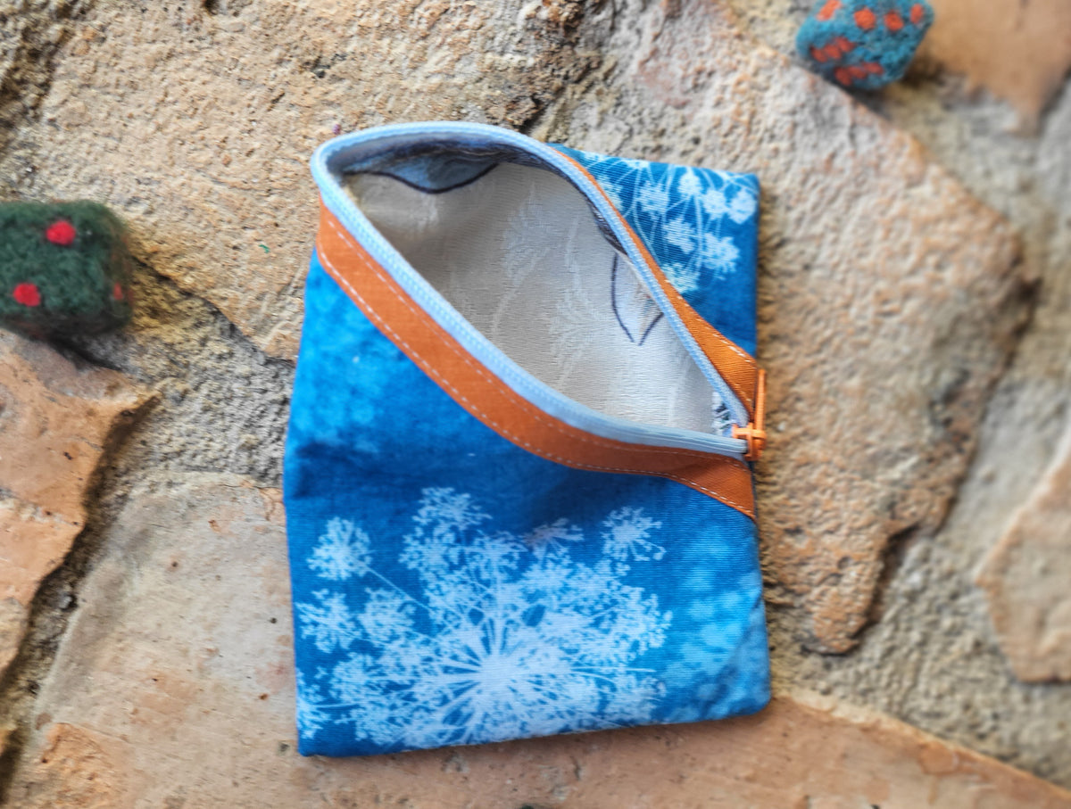 Porte-sous 🧡"Sororité"🫂 cyanotypé 💙