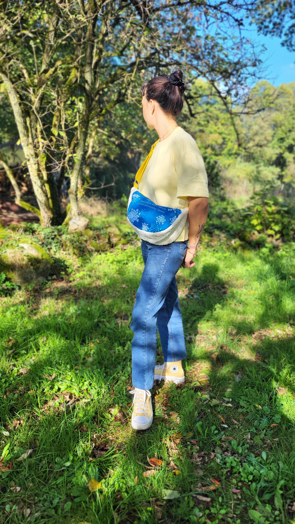 Sac demi-lune 🔥"Anger Issues"🔥 full cyanotype 💙