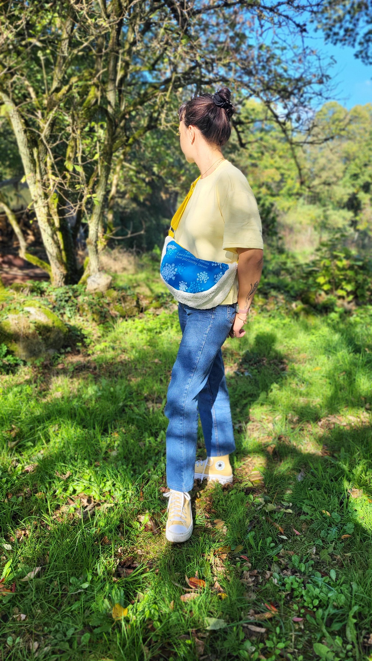 Sac demi-lune 🔥"Anger Issues"🔥 full cyanotype 💙