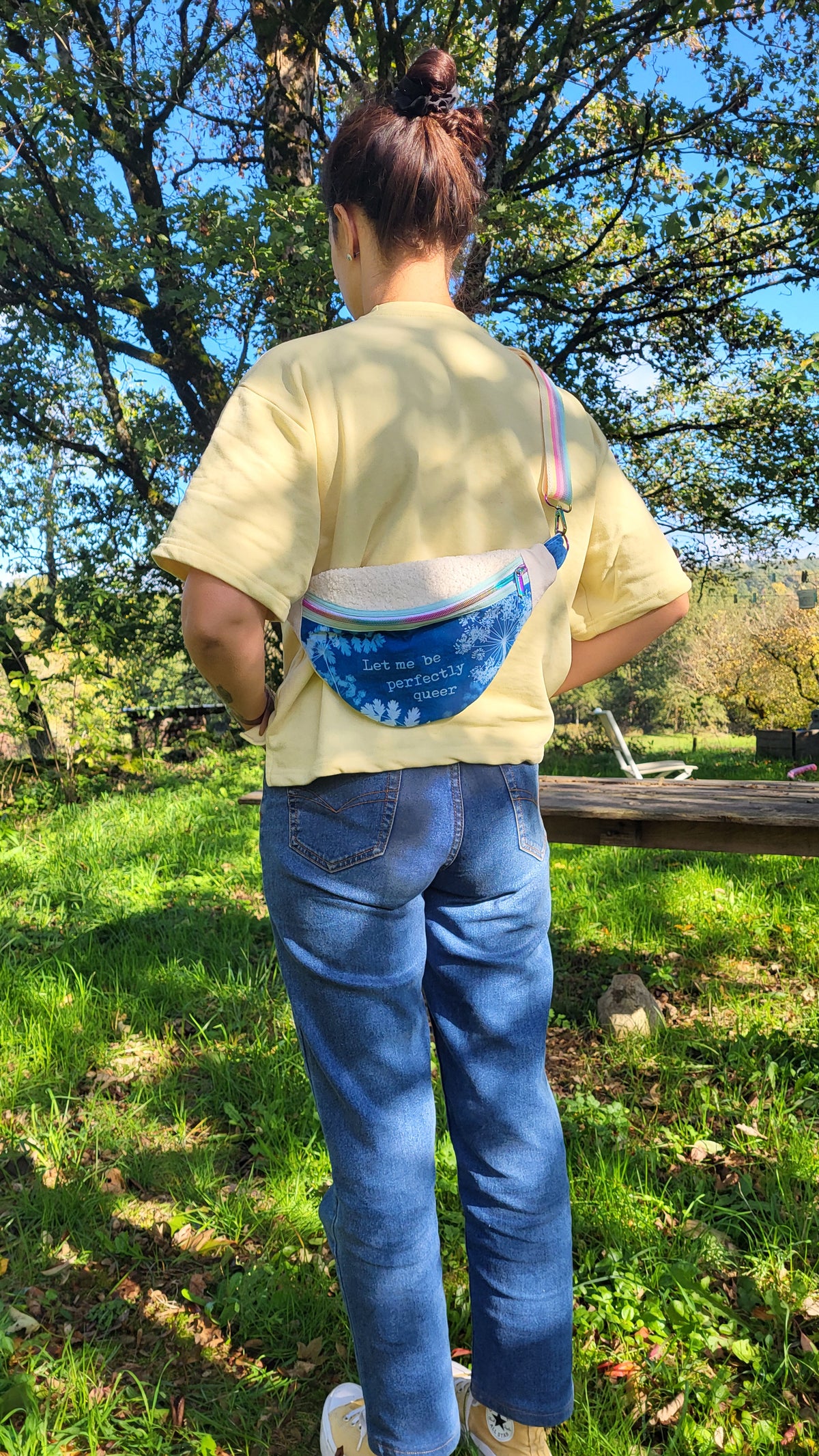 Sac banane 🌈 "Queer" 🌈 half cyanotype 💙