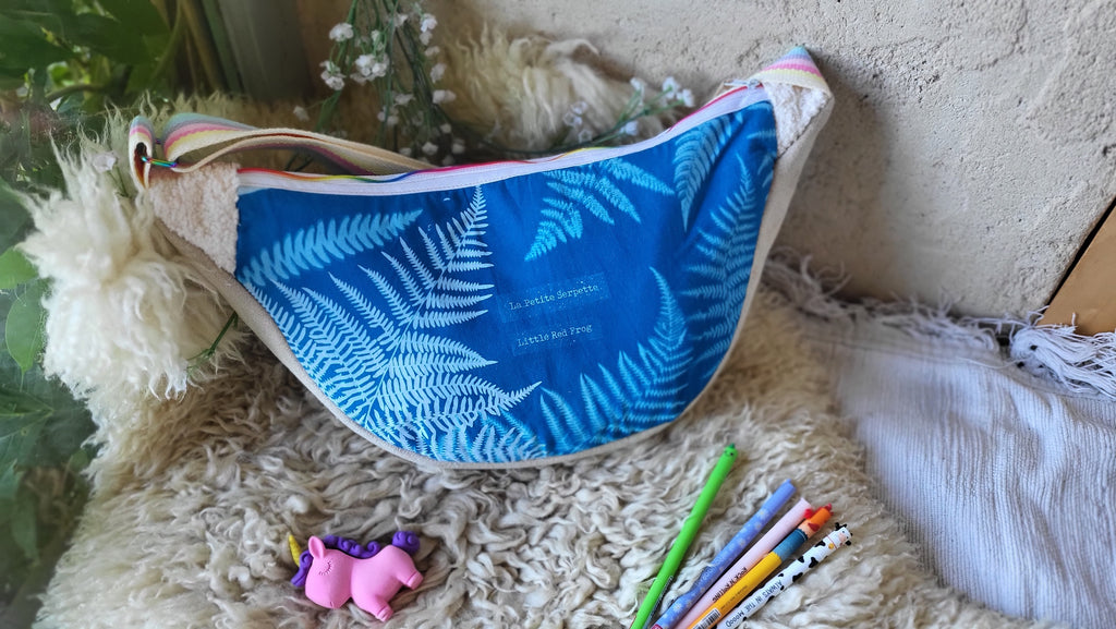 Sac demi-lune 🌈 "Queer" 🌈 full cyanotype 💙