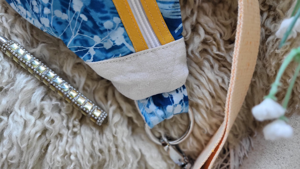 Sac banane 🌿"Botanique le système"🌿 full cyanotype 💙