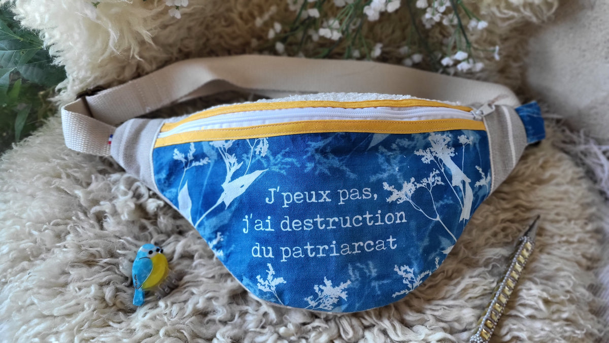 Sac banane 🔥"Patriarcat"🔥 half cyanotype