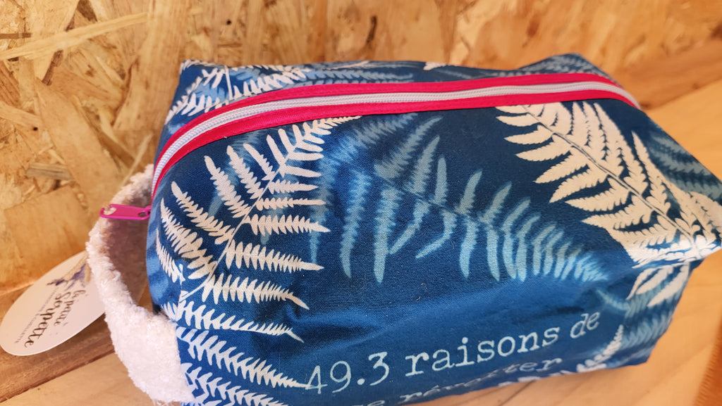 Trousse dodue "49.3" cyanotypée 💙