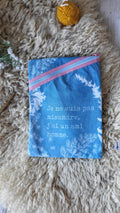 Pochette à livre "Misandre" cyanotypée 💙