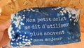 Trousse dodue ✌️"Petit doigt"🤘 cyanotypée 💙