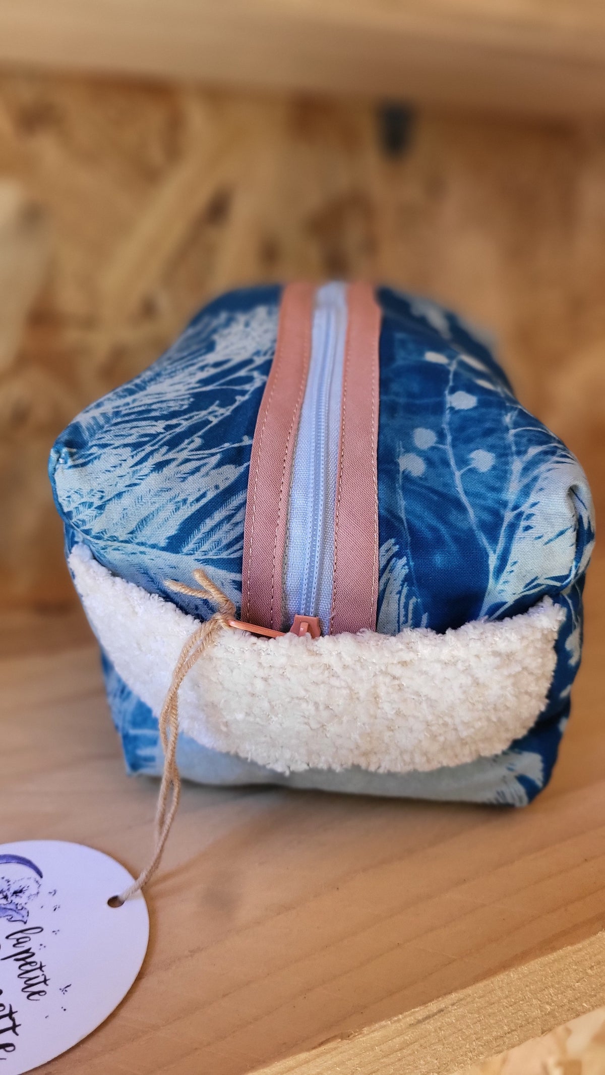 Trousse dodue ✌️"Petit doigt"🤘 cyanotypée 💙