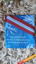 Porte-sous ✌️"Petit doigt"✌️ cyanotypé 💙