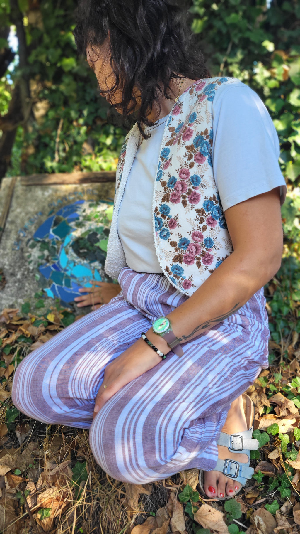 Gilet de bergère à fleurs 🌸
