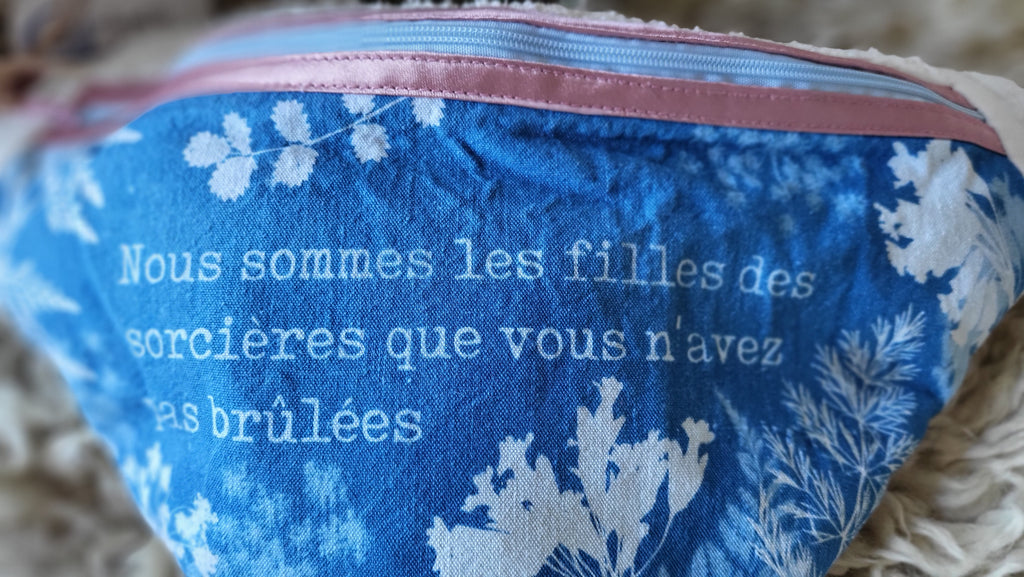 Sac banane 🧙‍♀️"Sorcière"🧙‍♀️ half cyanotype