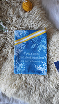 Pochette à livre 🔥"Patriarcat"🔥 cyanotypée 💙
