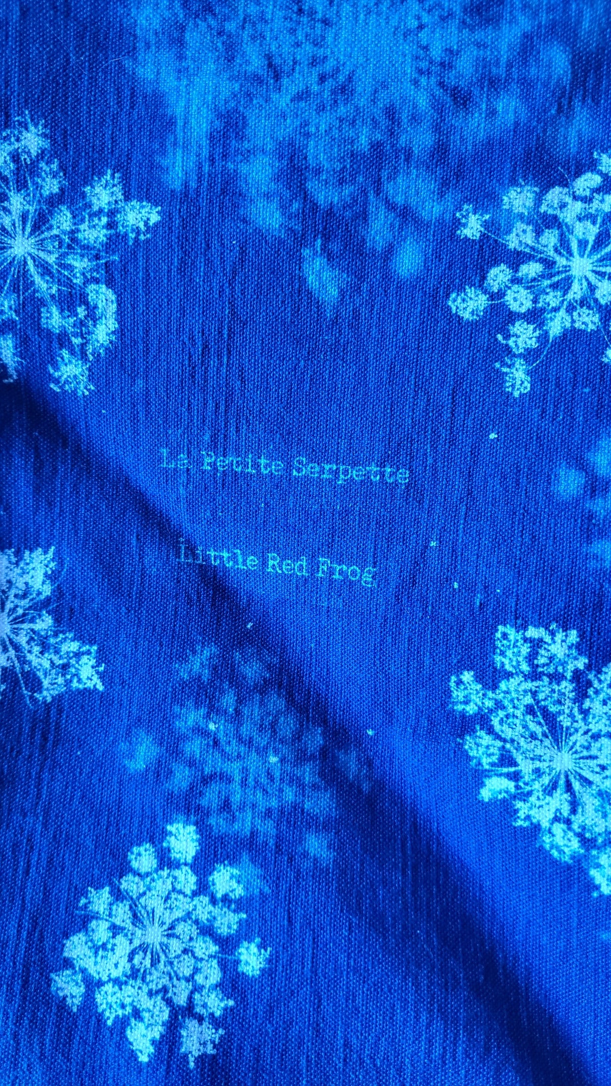 Pochette à livre ✌️"Petit doigt"✌️ cyanotypée 💙