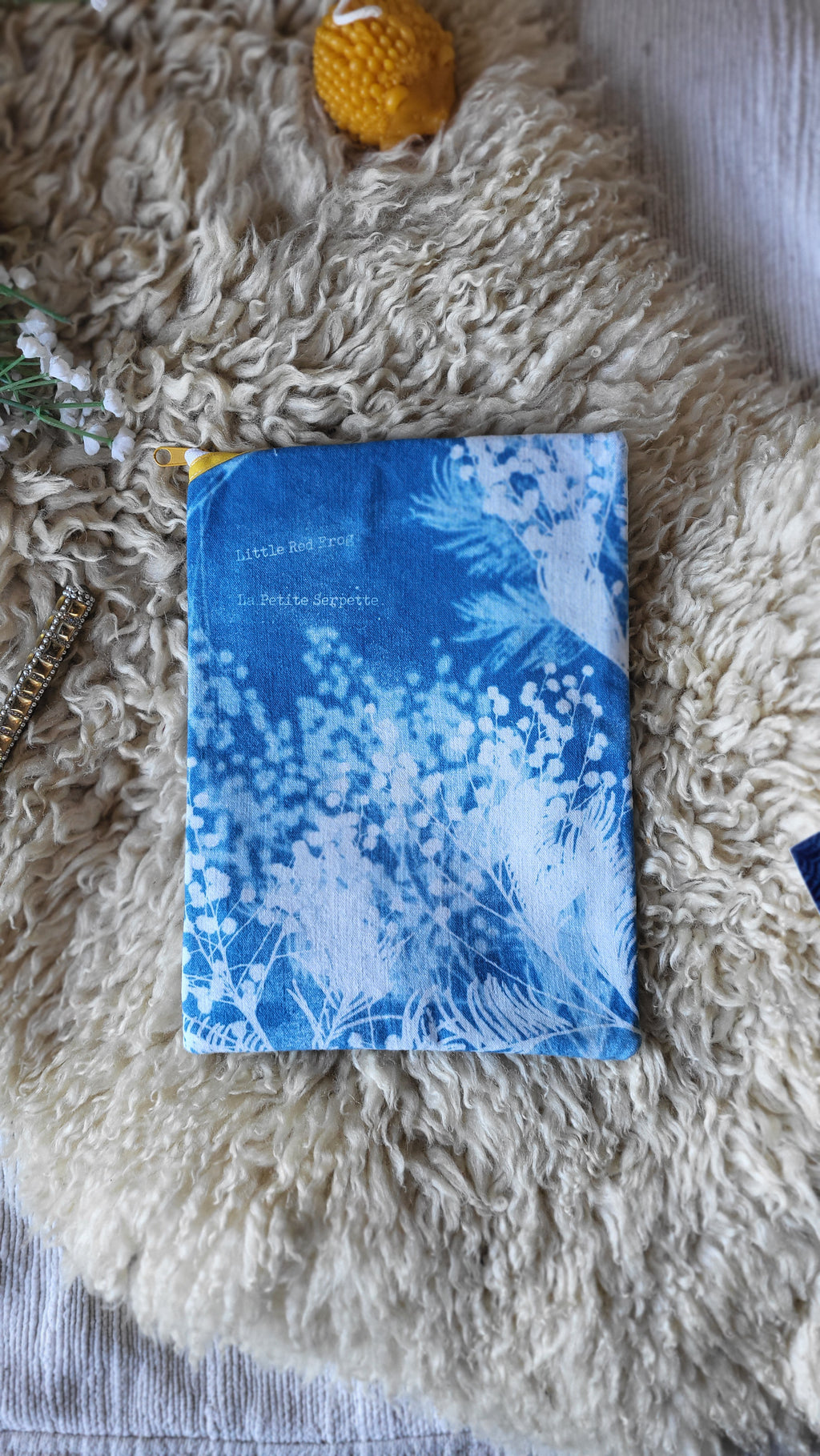 Pochette à livre 🔥"Patriarcat"🔥 cyanotypée 💙