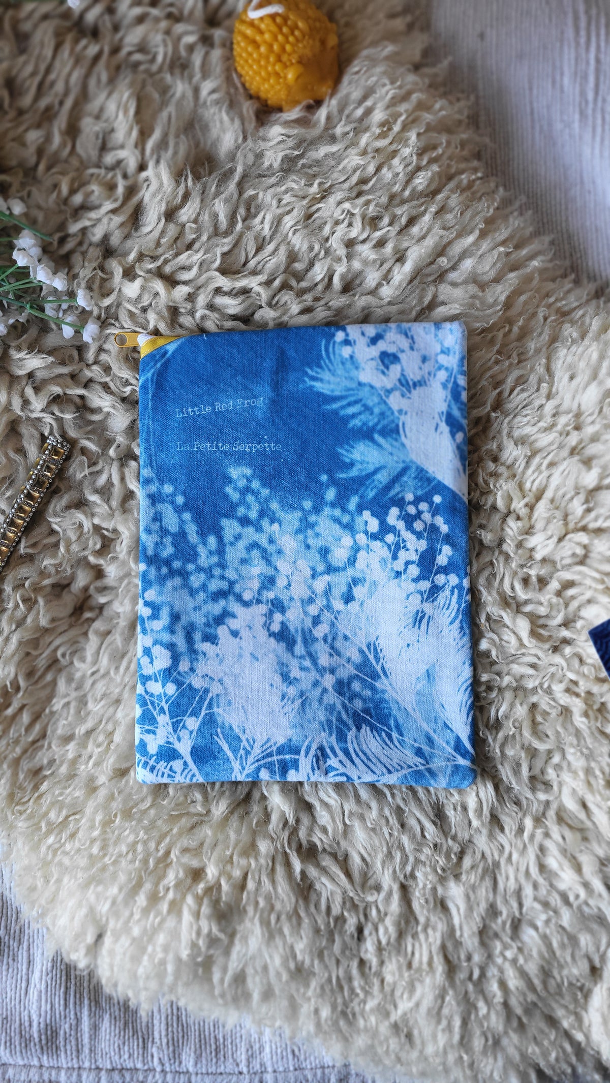 Pochette à livre 🔥"Patriarcat"🔥 cyanotypée 💙