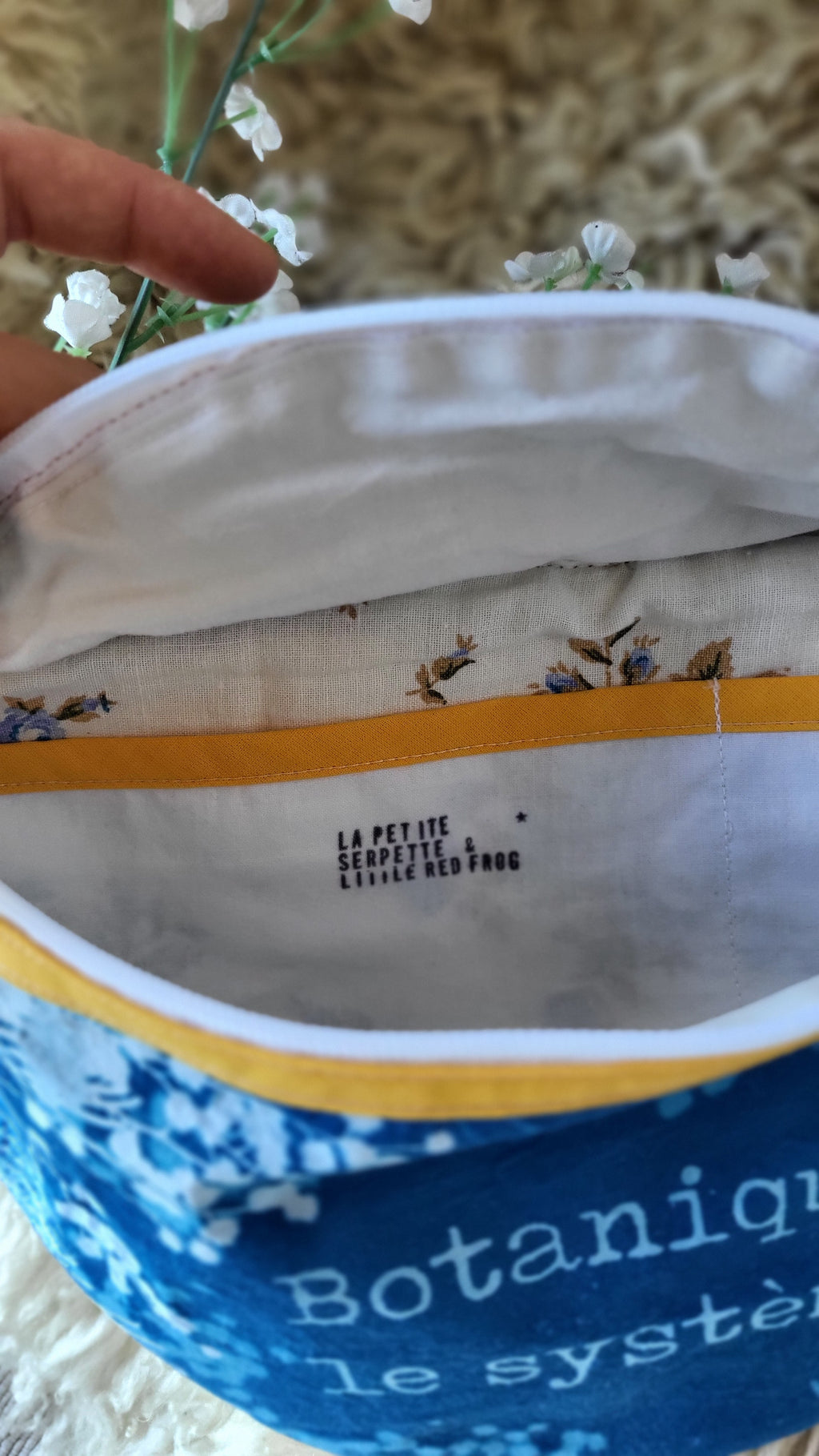 Sac banane 🌿"Botanique le système"🌿 full cyanotype 💙