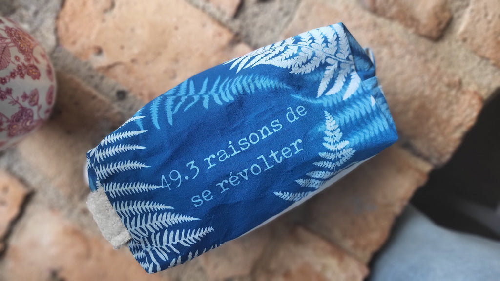 Trousse dodue "49.3" cyanotypée 💙