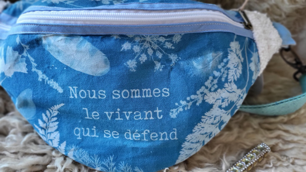 Sac banane 🍂"Vivant"🌱full cyanotype 💙