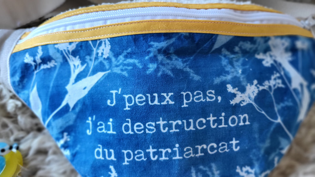Sac banane 🔥"Patriarcat"🔥 half cyanotype