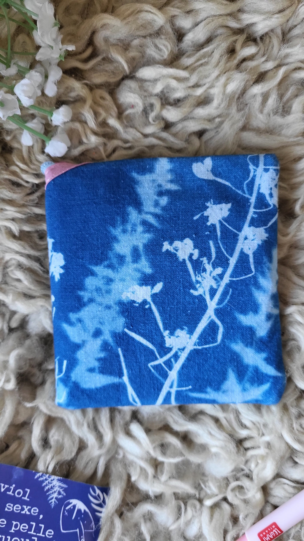Porte-sous 🌱"Botanique le système"🌱 cyanotypé 💙