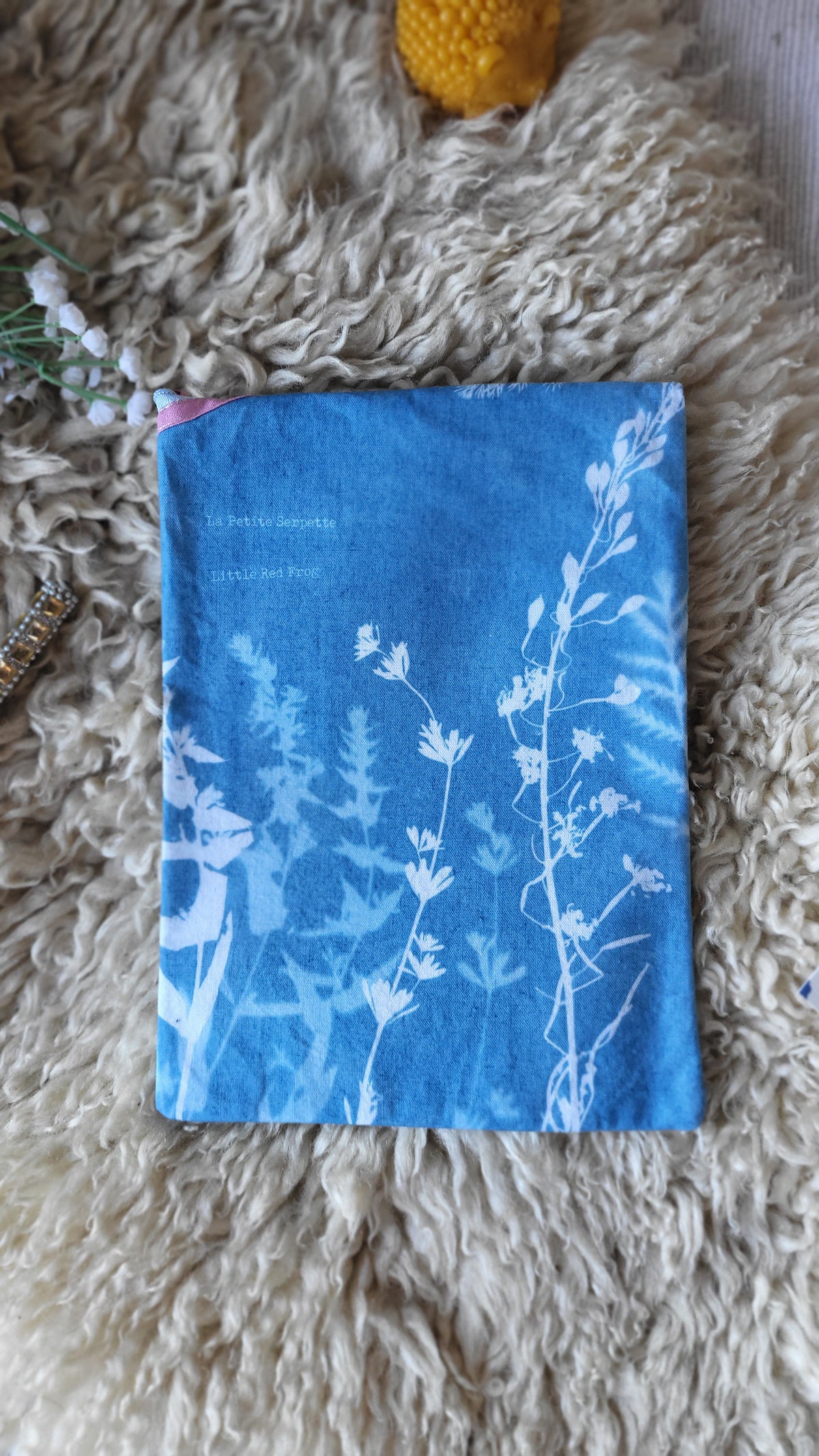 Pochette à livre "Misandre" cyanotypée 💙