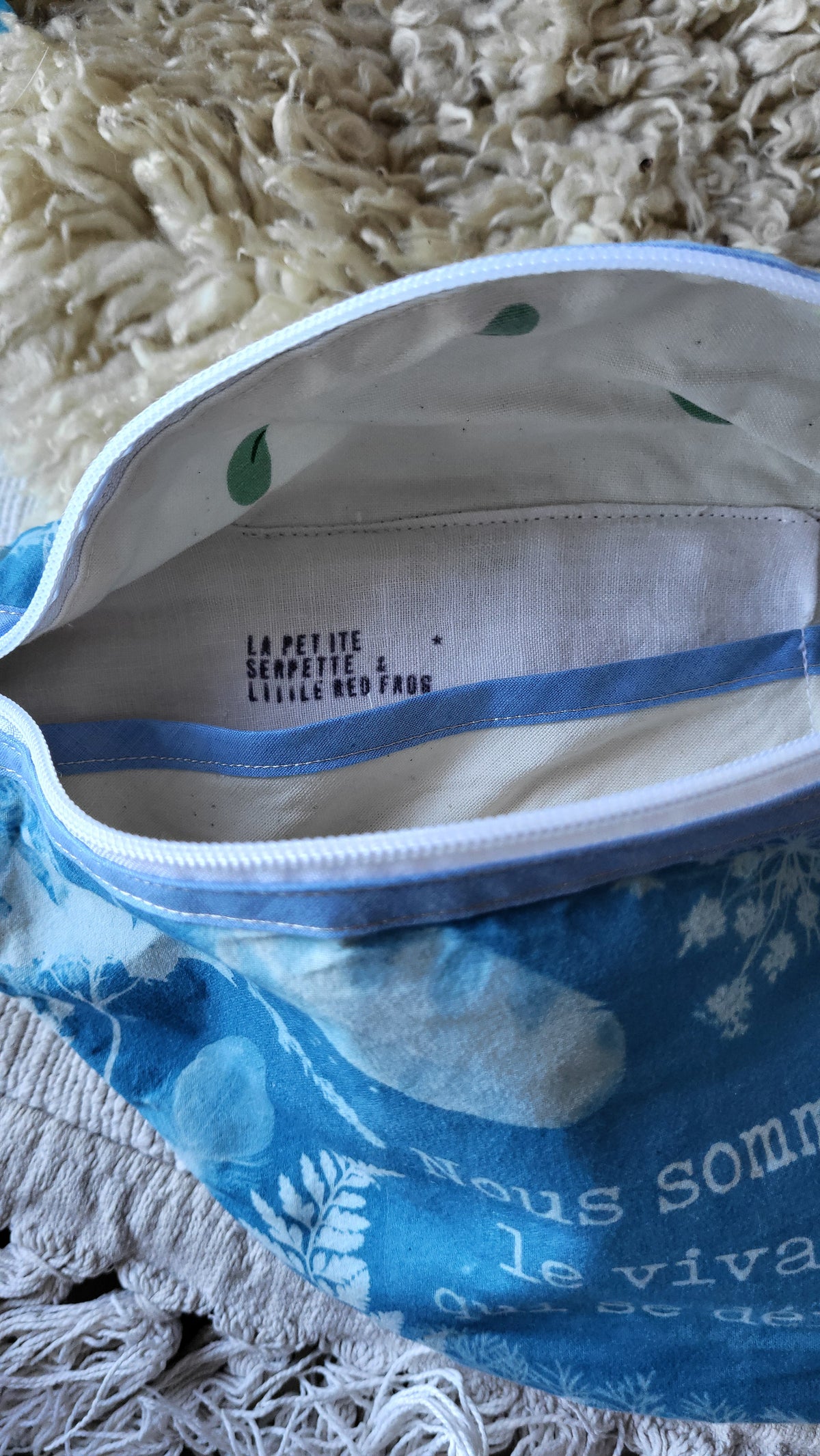 Sac banane 🍂"Vivant"🌱full cyanotype 💙