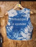 Gilet de bergère 🌿"Botanique le système"🌿 cyanotypé 💙