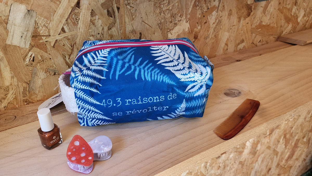 Trousse dodue "49.3" cyanotypée 💙