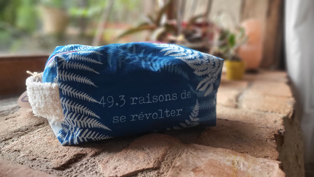 Trousse dodue "49.3" cyanotypée 💙