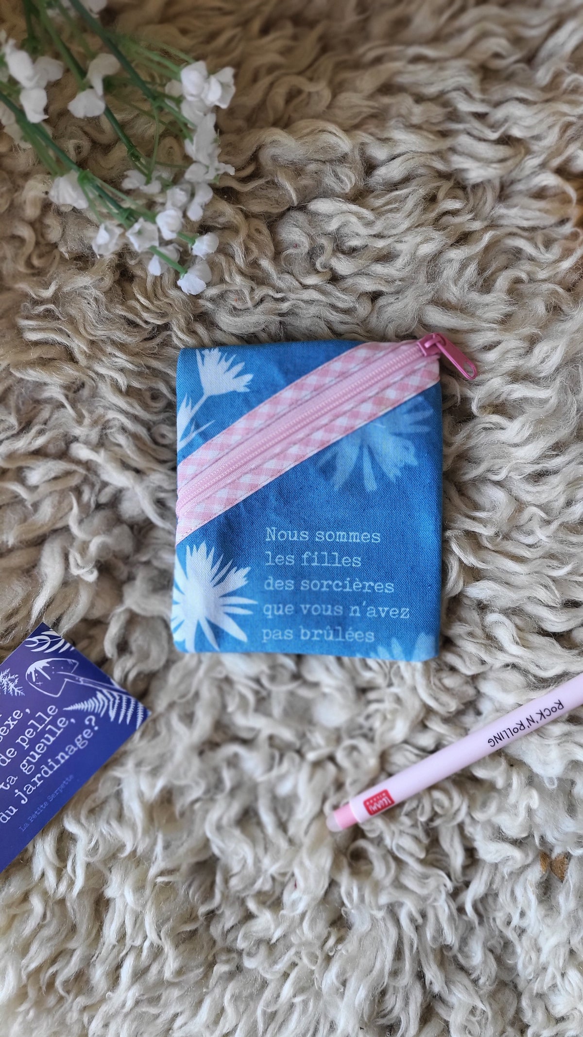 Porte-sous 🧙‍♀️"Sorcières"🧹 cyanotypé 💙